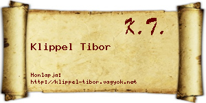 Klippel Tibor névjegykártya